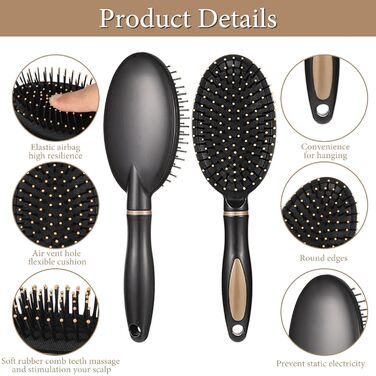 Набір гребінців для волосся (5 шт.) для жінок: розплутування, сухе та мокре волосся, антистатичні, для кучерявого волосся