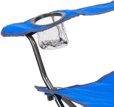 Кемпінговий стілець розкладний Campingstuhl з підлокітниками та підсклянником, сірий/рожевий (блакитний/блакитний)