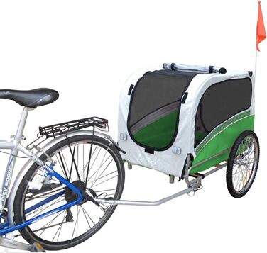 PAPILIOSHOP Причіп для собак Argo Hundeanhänger - велосипедний причіп для собак S-M-L, великий, зелений