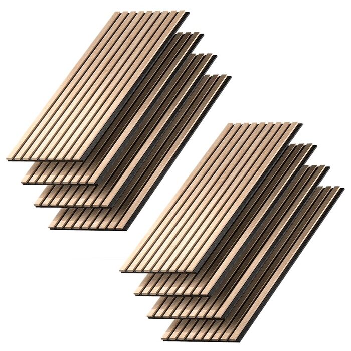 Акустичні настінні панелі Vicco для покращення звукоізоляції приміщення, колір дуб, 8 шт.