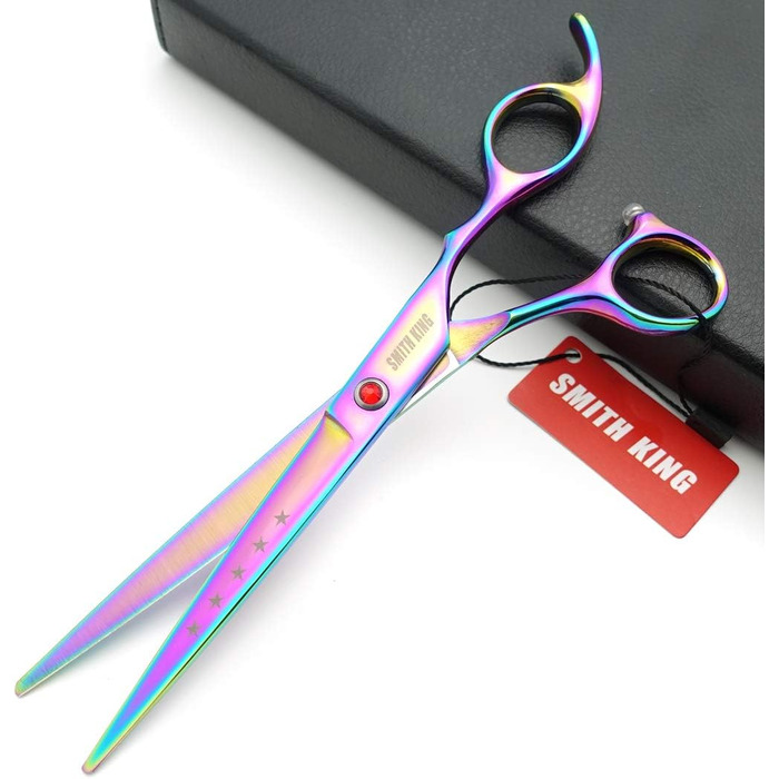 Набір ножиць для грумінгу собак 7 дюймів: прямі та витончені ножиці, 4 шт. (Райдуга)