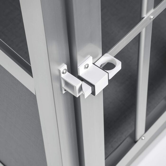 Транспортна переноска для собак та котів EUGAD, алюмінієва, 65x85x71 см, сіра