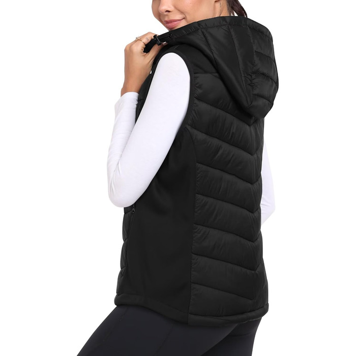 Легка жилетка MoFiz для жінок: безрукавна жилетка з пуху, ідеальна для активного відпочинку, туризму та подорожей. Чорний колір, розмір 3XL
