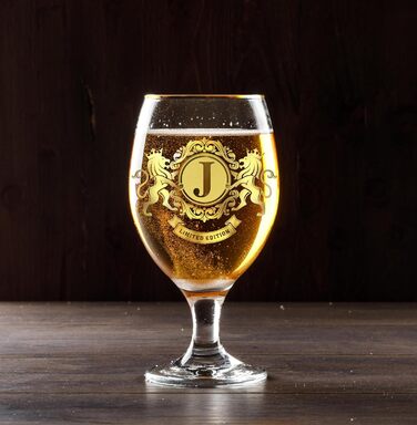 Пивний келих CROWNLY CRYSTAL® з гравіюванням для чоловіків (S) - Персоналізований подарунок татові, дідусю, другу на день народження