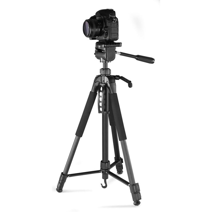 Штатив-трипод Hama Action 153 3D для камер, смартфонів та відеокамер, 3-позиційна голова, висота 170 см, чорний