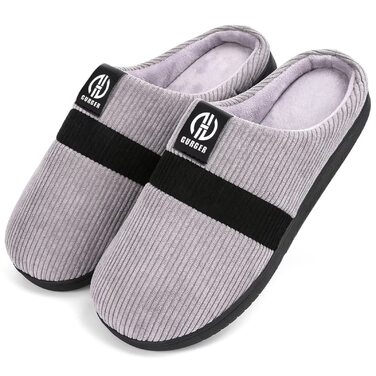 Тапочки домашні чоловічі/жіночі зимові з плюшевою підкладкою, розмір 36-51 (46/47 EU, сірий колір C2)