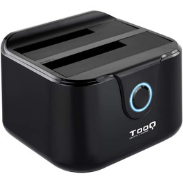 Док-станція TooQ TQDS-802B з двома SATA роз'ємами для 2.5/3.5