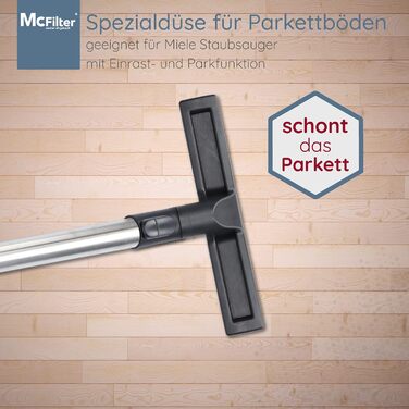 Набір фільтрів McFilter для пилососів Miele з діаметром шланга 32/35 мм (12 шт.) з насадкою для паркету, щіткою для килимів, щіткою для щілин та адаптером