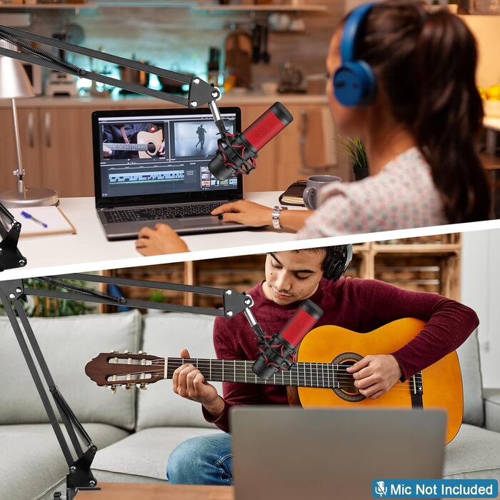 Підставка для мікрофона ChromLives Boom Arm - сумісна з HyperX QuadCast, Rode, Fifine, Blue Yeti, Razer Seiren V3 Mini - для геймінгу, стрімінгу та запису