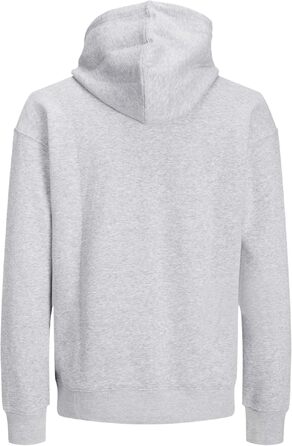 Чоловічий худі Jack & Jones однотонний з капюшоном, світло-сірий меланж, розмір XL
