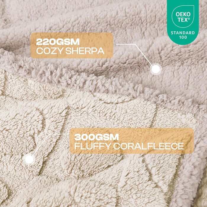 Водонепроникний коврик для собак Luciphia, великий та середній розмір, для ліжка/дивану, м'який, пухнастий, з 3D-серцем, з Sherpa-fleece, затишний, ковдра для собак, бежевий, X-Large (85x57 дюймів)