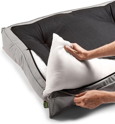 Ліжко для собак HUNTER Lancaster, стьобане, з малюнком, м'яке, 70 x 50 см, сірий колір