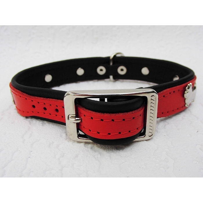 Льорочок для собак Westie, шкіряний, обхват шиї 30-36 см, червоний, новий