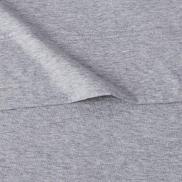 Amazon Basics 4-Piece Jersey Sheet Set, for King Size Beds, Light Grey, Solid