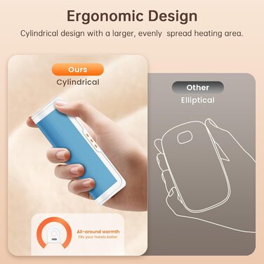 Jonwall Електричні грілки для рук, перезаряджаються, 2 шт. у наборі, USB, 3 рівні нагріву, для кемпінгу, гольфу, подарунок (блакитні)