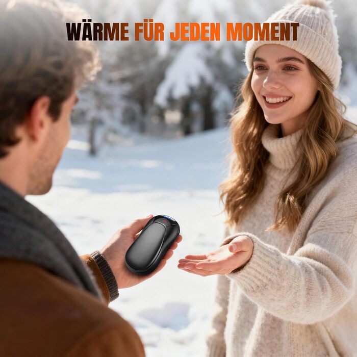 Електричний грієчка для рук, багаторазовий, 6000mAh, 2 шт., 3 режими, швидкий нагрів, до 55°C, портативний, з магнітною зарядкою, подарунок для кемпінгу та активного відпочинку