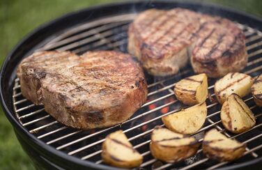 Вугільний гриль Weber Smokey Joe Premium, 37 см, портативний, емальований, Slate Blue