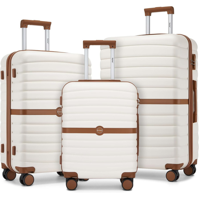 Чемодан KONO: середній, ABS+PC, з коліщатами та кодовим замком (66 см)