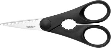 Кухонні ножиці Fiskars Essential 20 см із відкривачкою, якісна сталь/пластик
