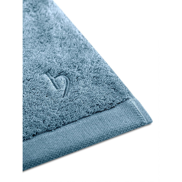 Herzbach Home Towel Set 100% Cotton - Soft & Absorbent - Blue