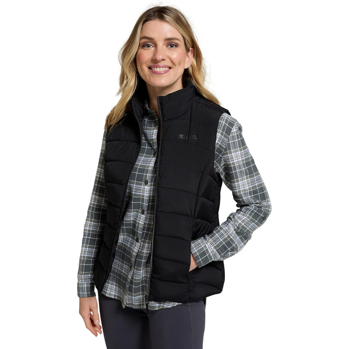 Жіночий жилет Mountain Warehouse Opal з утеплювачем - легка терможилетка, кишені на блискавці, водовідштовхувальний, чорний (40)