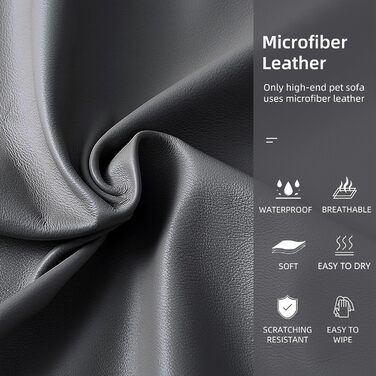 Софа для собак BingoPaw Luxus: велика ортопедична софа для собак XL, сіра, 120x74x40 см