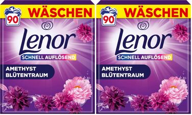 Пральний порошок Lenor Amethyst Blütentraum для прання білизни, 90 циклів (набір 2 шт)