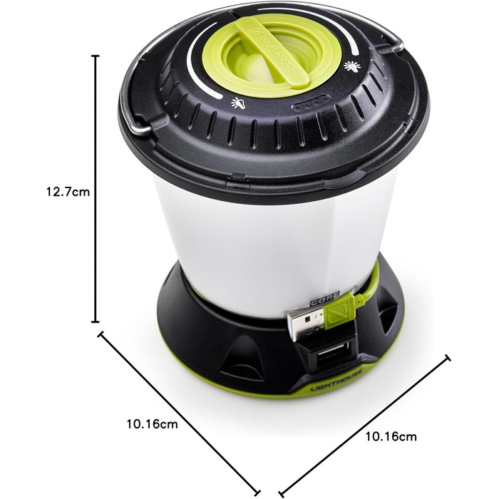 Goal Zero GROCA Goal Zero Unisex 32009 Lighthouse Core LED Camping Lantern 430lm Battery Powered 350g Black, Yellow, One Size