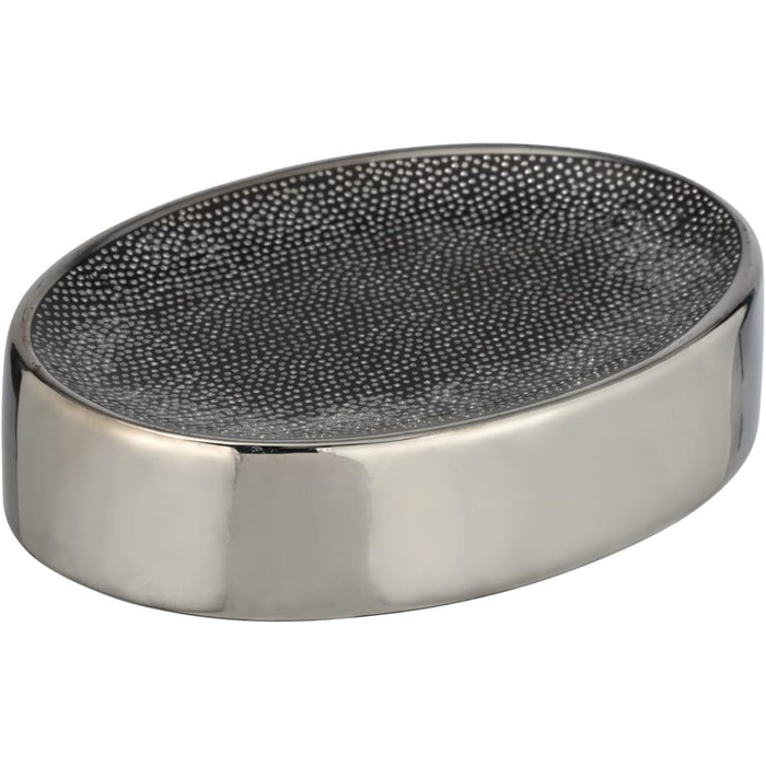 Підставка для мила WENKO Nuria, керамічна мильниця для зберігання мила, 12 x 3 x 8 см, антрацит