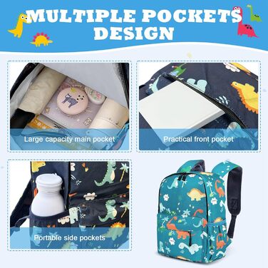 Дитячий рюкзак для хлопчика Kinderrucksack, Mini-рюкзак, рюкзак у дитячий садок та школу, сумочка для малюків, для хлопчиків та дівчаток (#6 Blau-b)