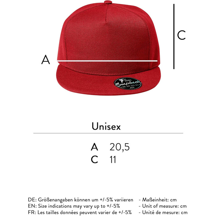 Кепка бейсболка унісекс Ähm nö - червона, універсальний розмір