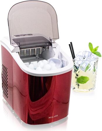 Машина для приготування льоду з нержавіючої сталі, Ice Maker, червона