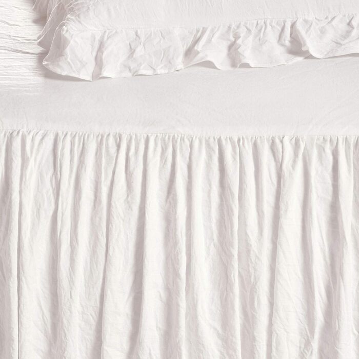 Lush Decor Bedspread with Ruffled Skirt, Polyester, White, King Size