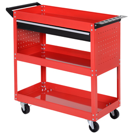 HOMCOM Garden Bench, 60 kg Weight Capacity, Red, Weatherproof & Stable, Ideal for Garden & Patio