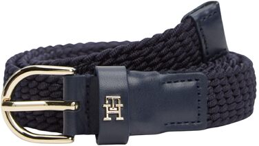 Ремінь жіночий Tommy Hilfiger Essential Effortless 2.5 Elastic синій (Space Blue) з регульованою пряжкою