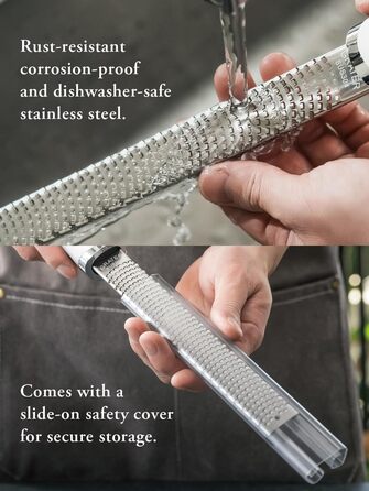 Grate, cheese grater, grate, cheese mill, Parmesan cheese, ginger, garlic zest grater (white)