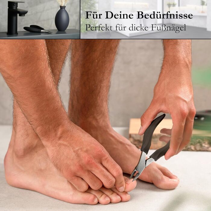 Набір для манікюру та педикюру ROBBX® Profi Nagelzange: кусачки для товстих нігтів, зручна ручка, чохол, ножиці