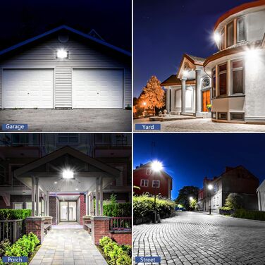 Світлодіодний прожектор для вулиці 10000 Лм, 144 LED, IP65, водостійкий, 6500K, 30 Вт – для саду, гаража, двору
