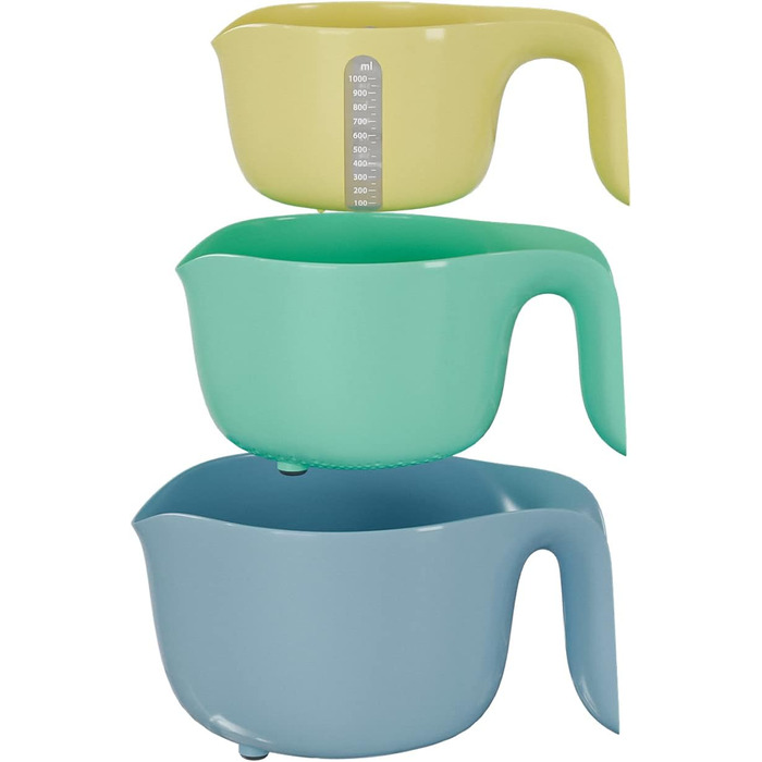 Mixing Bowl Set, Bowl Set, Mixing Bowls, Bowls, Baking Bowl, Mixing Bowl Set of 3 - [Mixing Bowl, Colander, Measuring Cup] - Reusable