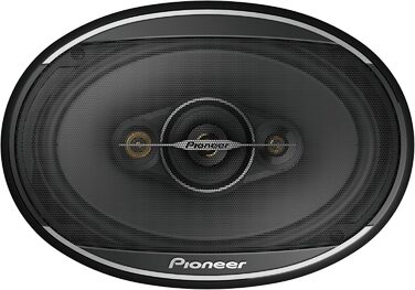 Автомобільні коаксіальні динаміки Pioneer TS-A6961F 6x9 дюймів, 4-смугові, 450 Вт, потужний звук, високий ККД, монтажна глибина 72 мм, з решіткою