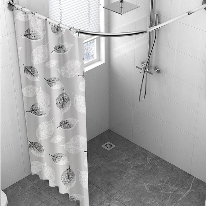 Шторка для душу Bavooty Anti-Schimmel 180x200 см, водовідштовхувальна, швидковисихаюча, для ванної кімнати, з 12 кільцями, зелений пісок, 1.8 x 2 м