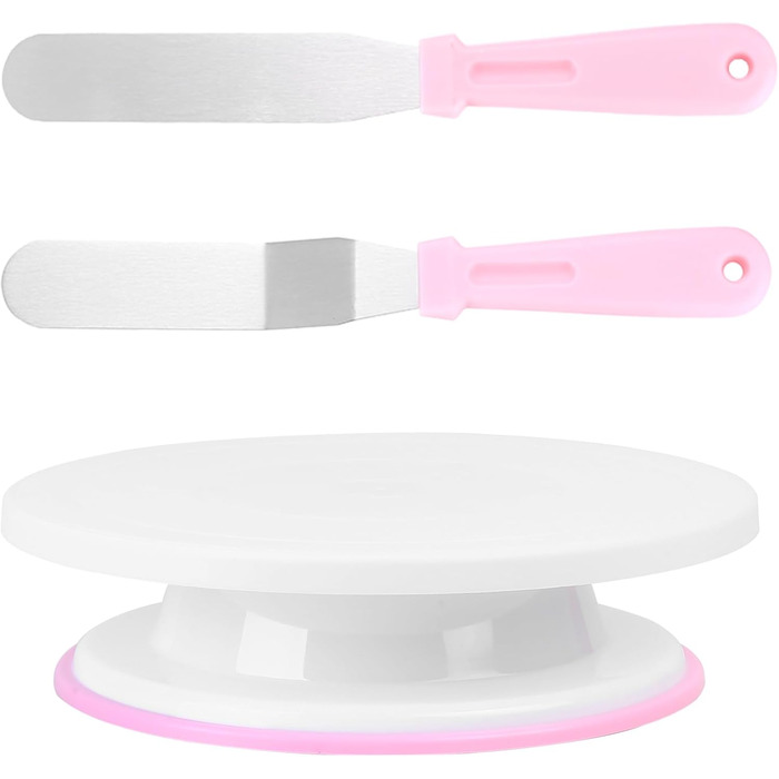 Набір для тортів: обертова платформа, насадки для крему, скребок для вирівнювання | Все для випічки