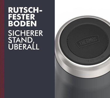 Термос ICON MUG 0,47л, темно-сірий/графітовий матовий, сталевий термокружка, 470мл, ізотермічний термос, 7 год гаряче / 22 год холодне, для кави з собою, миється в посудомийній машині, абсолютно герметичний, без BPA, 0,47л, темно-сірий/графітовий матовий