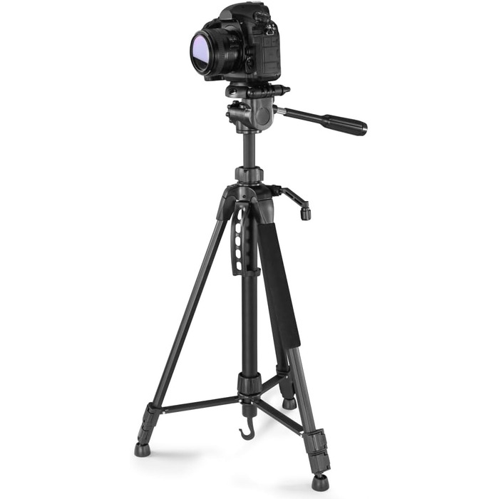 Триподальний штатив для камери та смартфона Hama Action 153 3D, регульована висота 60-153 см, 3-позиційна головка, чорний