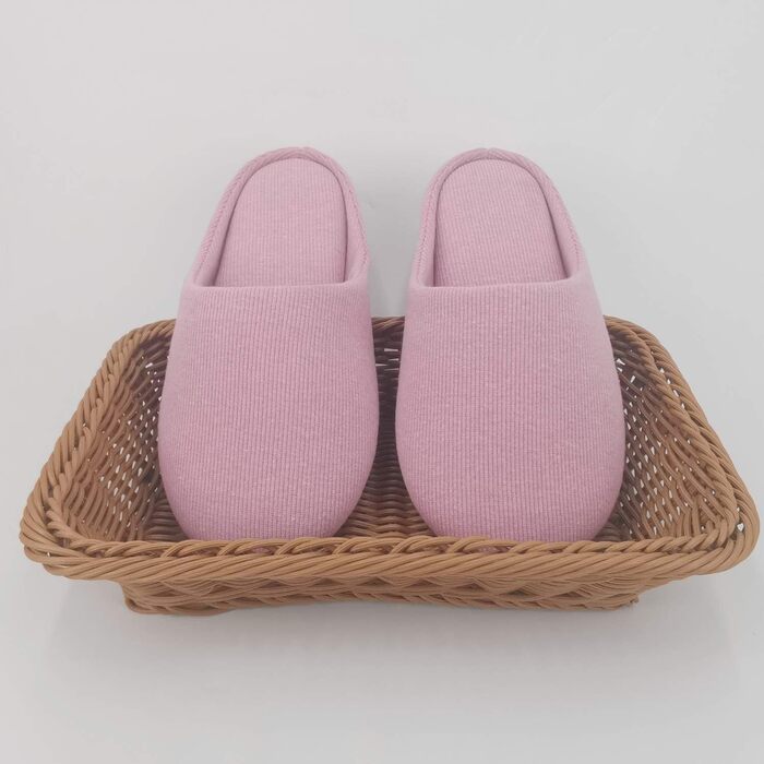 Дихаючі бавовняні домашні тапочки для жінок та чоловіків, літні, зручні, з пам'яттю форми, антиковзкі, 40/41 EU, темно-рожеві