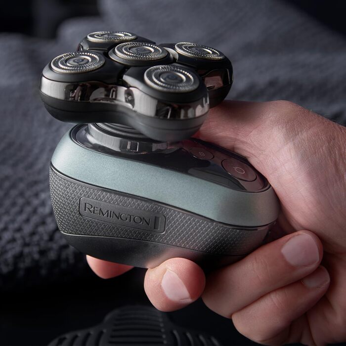 Remington RX7 Електрична бритва для гоління голови (волога/суха, USB, 5 насадок, 0.2 мм, Turbo, водонепроникна)