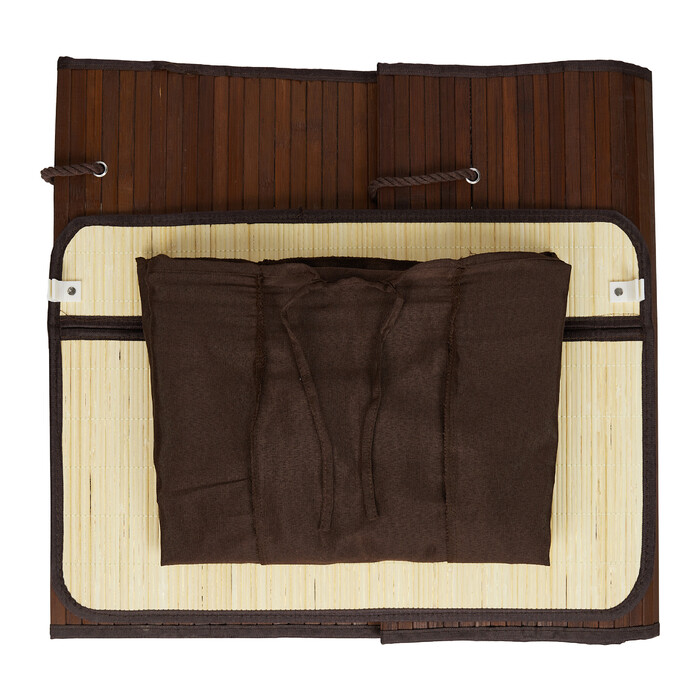 Relaxdays Bamboo Laundry Basket with 3 Compartments