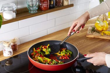 Набір антипригарних сковорідок Lagostina Cucina Mediterranea, алюмінієвий сплав, пластикова ручка, червоний, 24/28 см