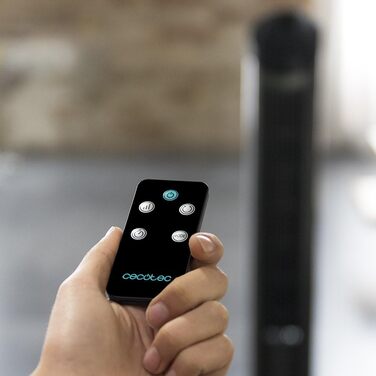 Вентилятор Cecotec Digitale Turm EnergySilence 890 Skyline, 50 Вт, 76 см, з таймером, пультом, мідний мотор, 3 швидкості, 3 режими, чорний