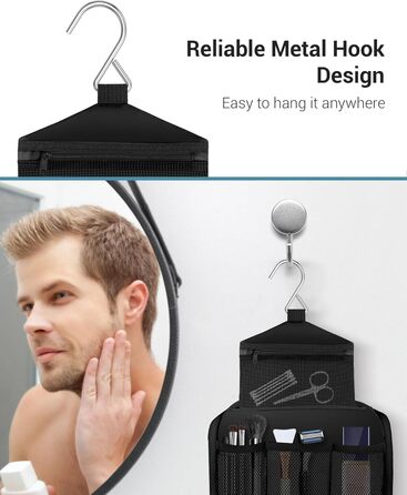 Чоловіча/жіноча косметичка Maliton для подорожей з 4 відділеннями (водостійка, компактна)